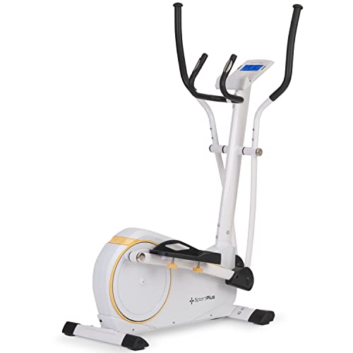 SportPlus Crosstrainer für zuhause - leiser Ellipsentrainer mit Magnetwiderstand und Trainingscomputer - platzsparend & gelenkschonend mit 24 Widerstandsstufen - Heimtrainer bis 150 kg belastbar