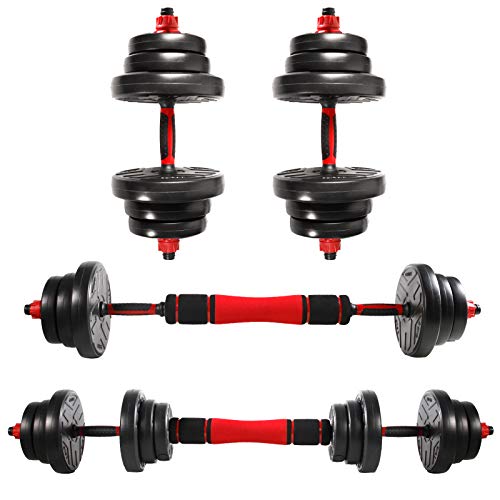 CCLIFE Hanteln Set 2er Kurzhanteln Langhanteln verstellbar 20 30 40kg Hantelset professionell Dumbbell mit Verbindungsstahlrohr Gewichten