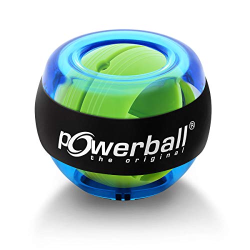 Powerball Basic, gyroskopischer Handtrainer, transparent-blau, das Original von Kernpower, Tennis